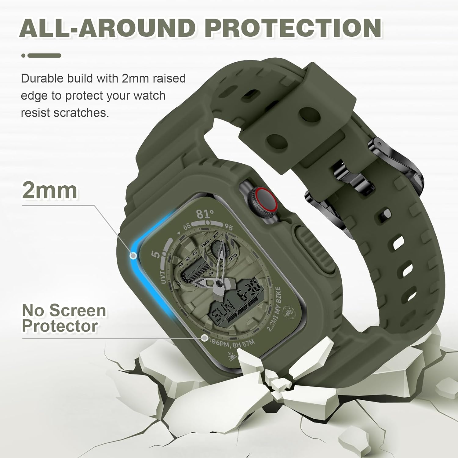 XYF Compatible con correas cristalinas para Apple Watch de 1.772 pulgadas, 1.732 pulgadas, 1.654 pulgadas, 1.614 pulgadas, 1.575 pulgadas, 1.575