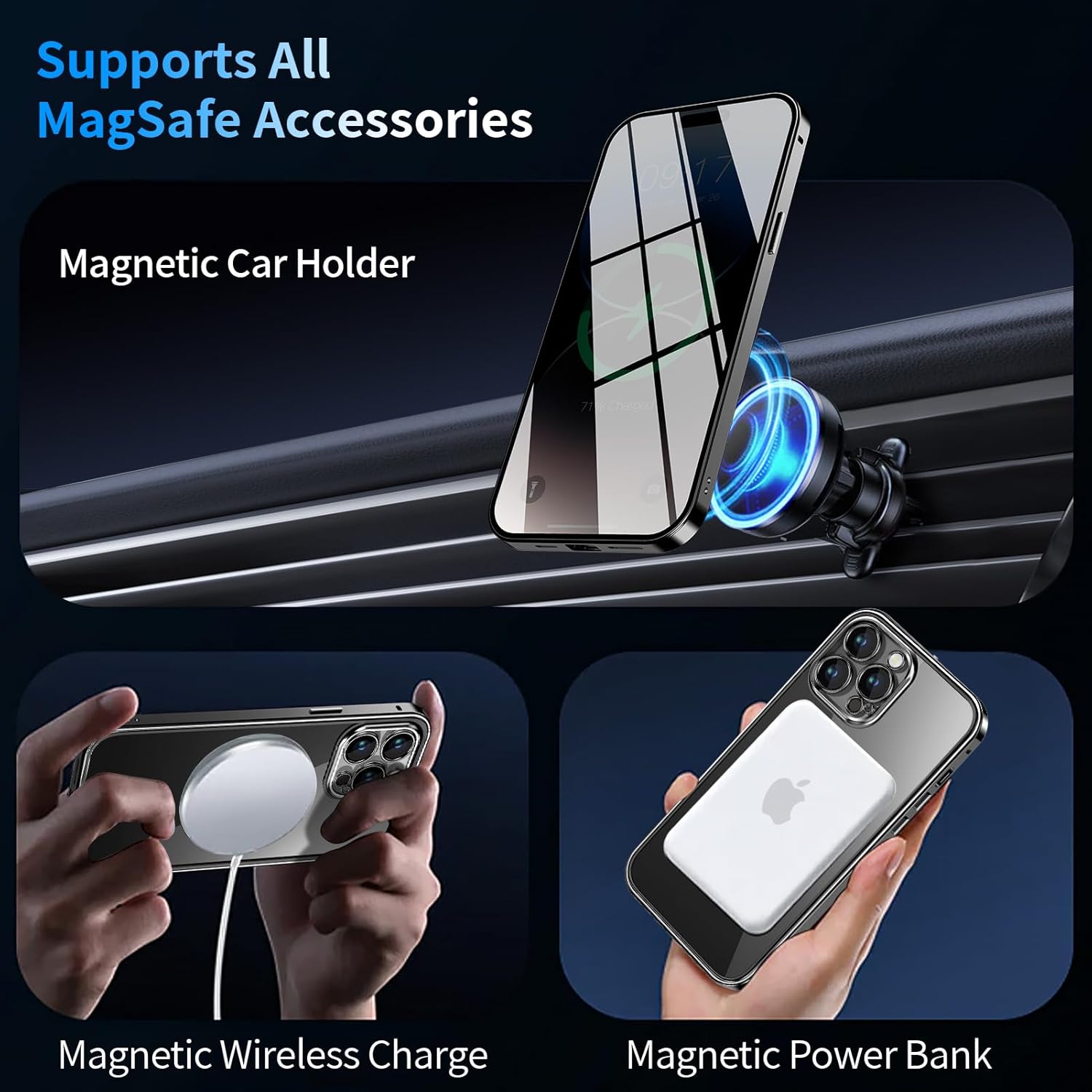 Funda magnética de privacidad para iPhone 13 Pro con anillo de metal CD y bloqueo desplegable automático compatible con MagSafe protección de lente