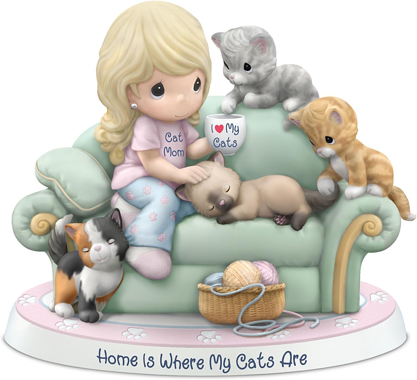 Precious Moments Home is Where My Cats are Figurine