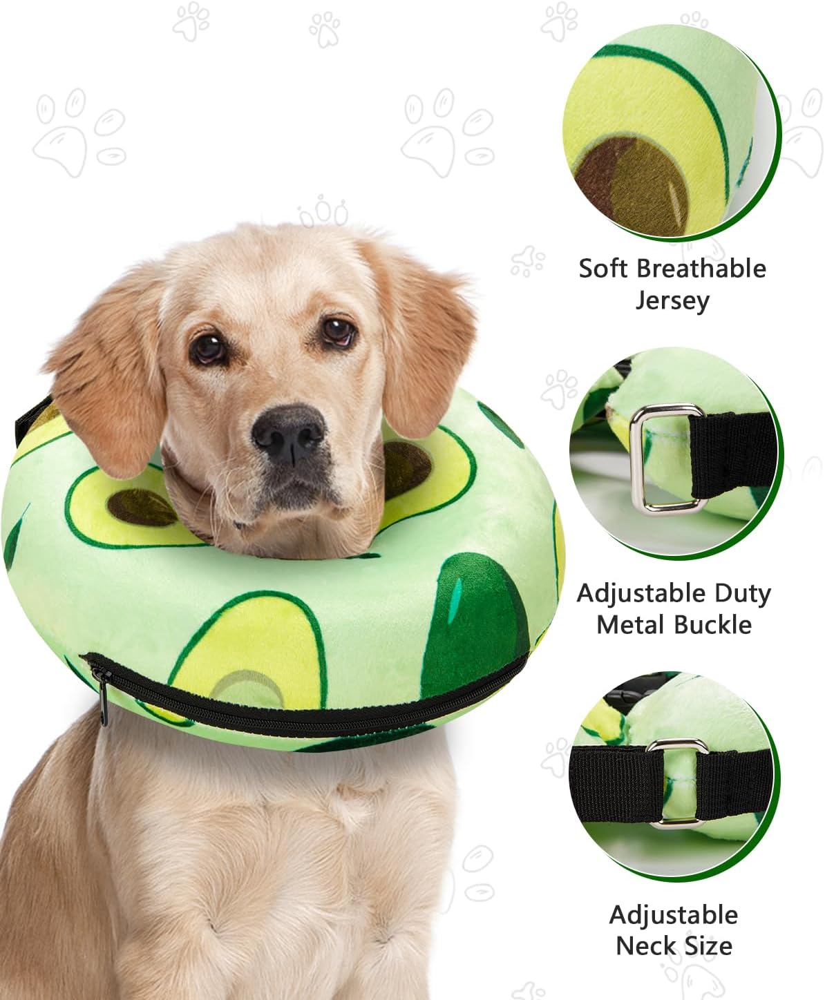 Collar de cono de perro para perros pequeños, medianos y grandes para después de la cirugía, collar inflable para mascotas, cono de recuperación