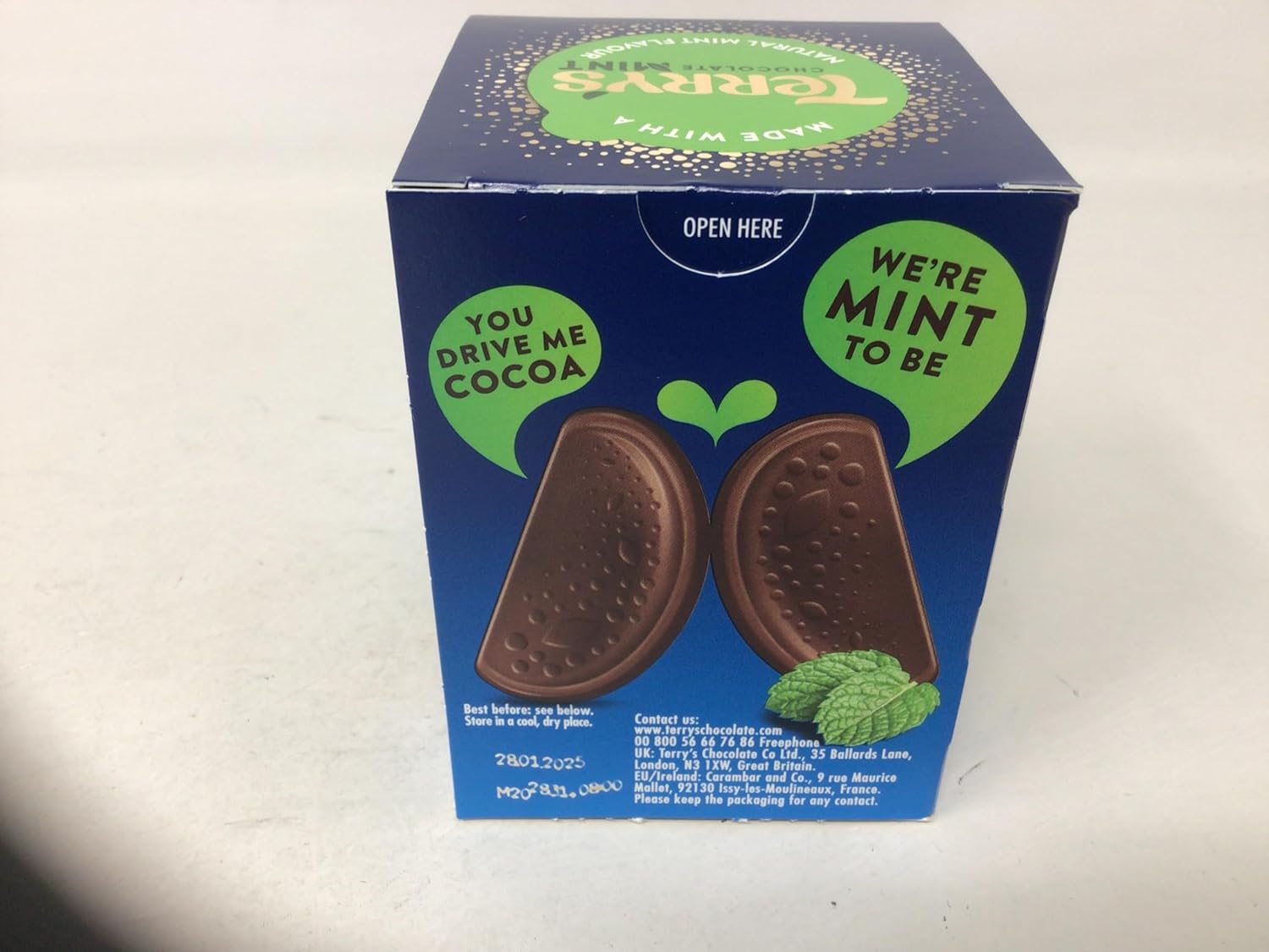 Terrys Chocolate con Leche Menta 145G (Paquete de 6)