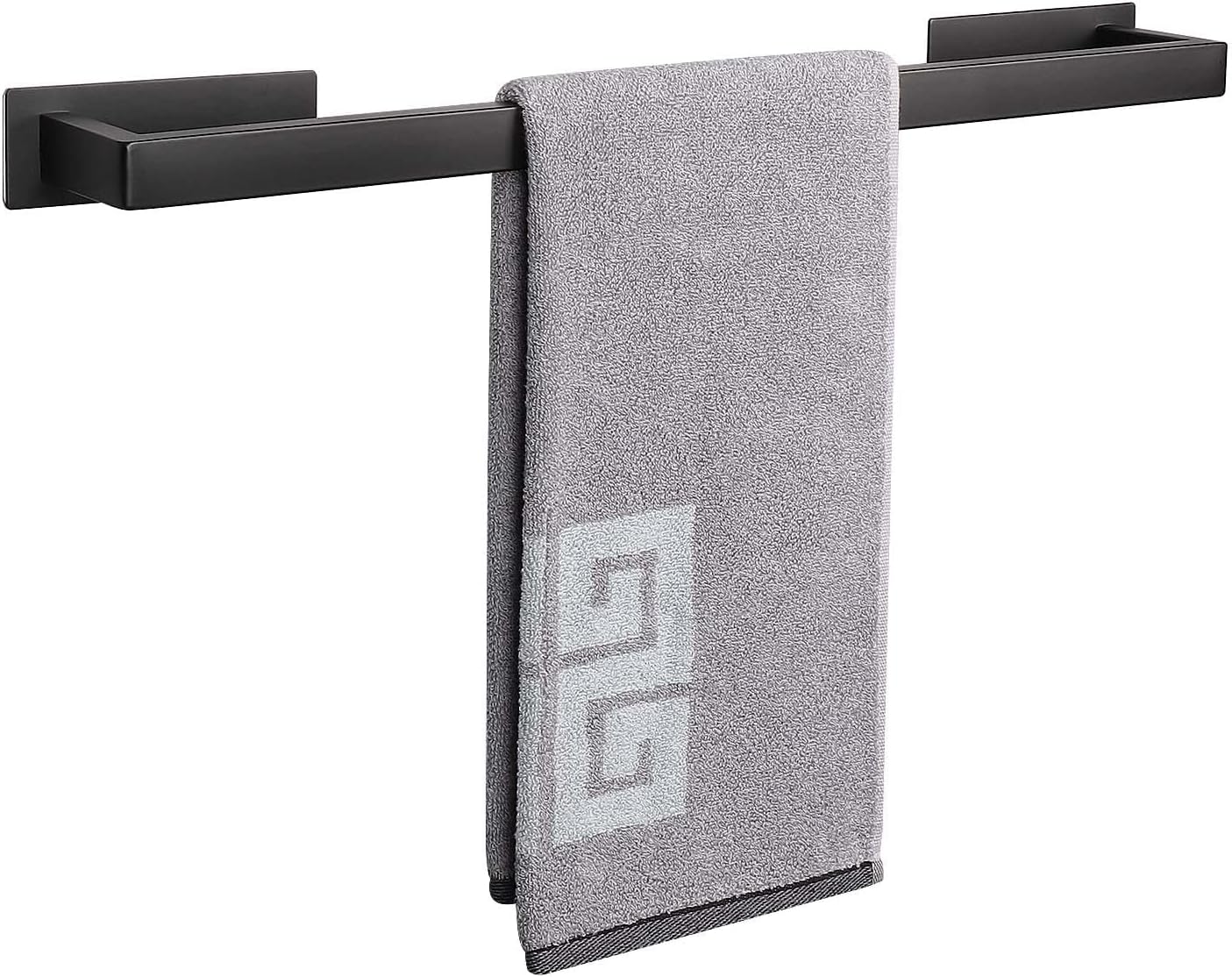 NearMoon Toallero de baño autoadhesivo cuadrado de acero inoxidable, estante de pared para colgar en el colgador adhesivo, estilo contemporáneo, sin