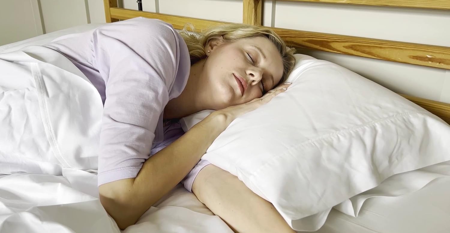 -Juego de 4 fundas de almohada de percal 100% algodón, fundas de almohada lujosas y sedosas súper suaves, ligeras y sedosas tamaño Queen, tamaño
