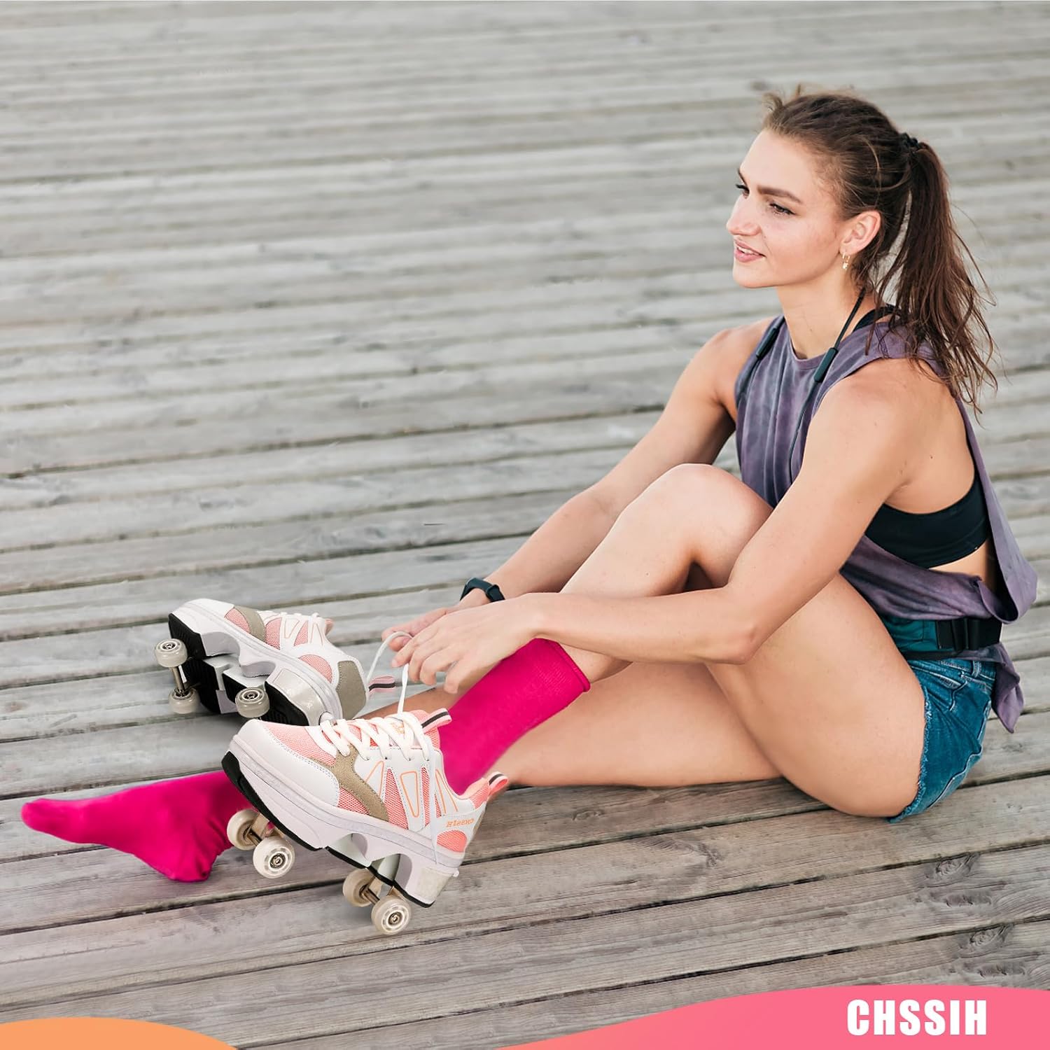 CHSSIH Zapatos de patinaje para niñas y niños  Tenis para mujer, zapatos con ruedas retráctiles  Cumpleaños Navidad para niños