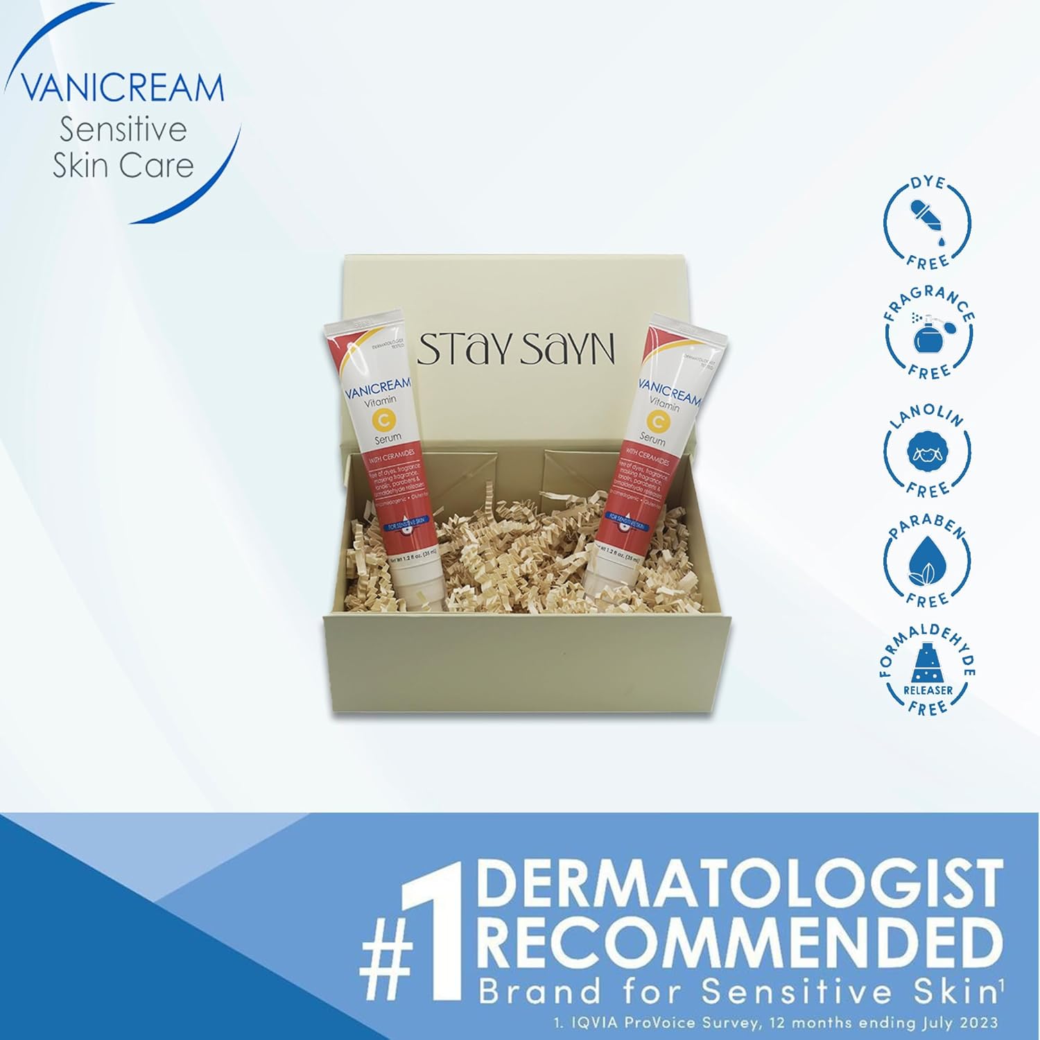 Vanicream SAYN BEAUTY – Crema de vitamina C con ceramidas, 1.2 oz (paquete de 2)