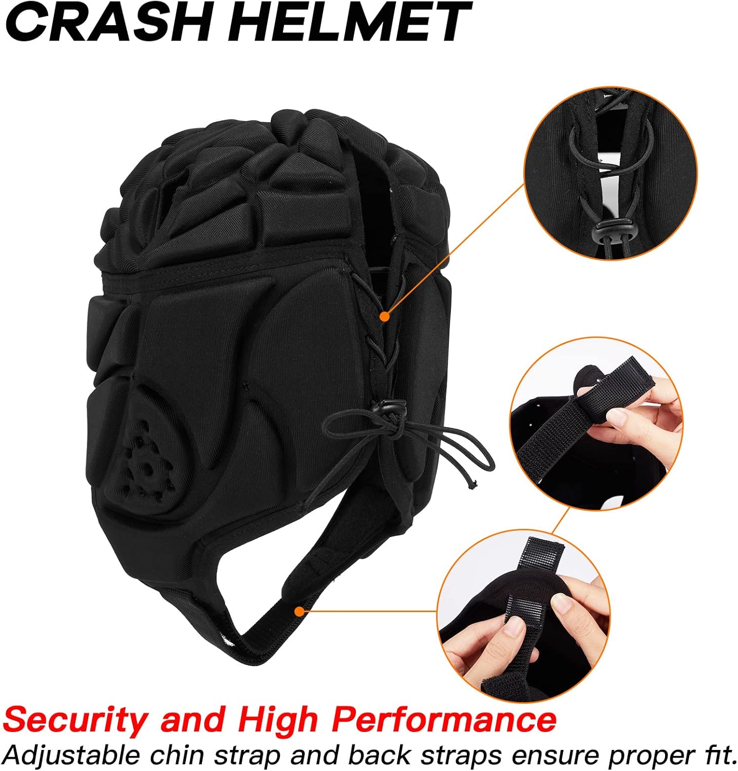 Rugby Headguards, Soft Football Helmet 7v7 Rugby Helmet Soft Padded Headgear Rugby Helmet Headguard Autism Special Needs Head Protection for Adults