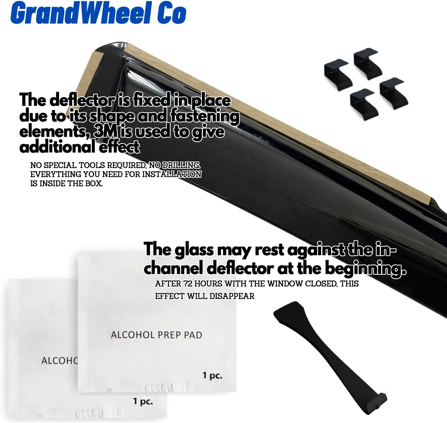 GrandWheel Co – Deflectores de visera de ventilación de ventana lateral teñidos en el canal, protectores de lluvia compatibles con GMC Terrain