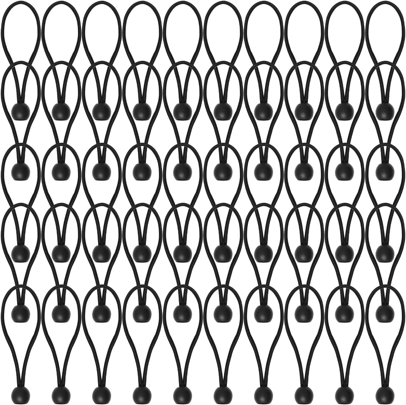 Cuerdas elásticas de bolas de 6 pulgadas resistentes y versátiles con bolas, cuerda elástica con bolas, cuerda de bucle, para interiores y