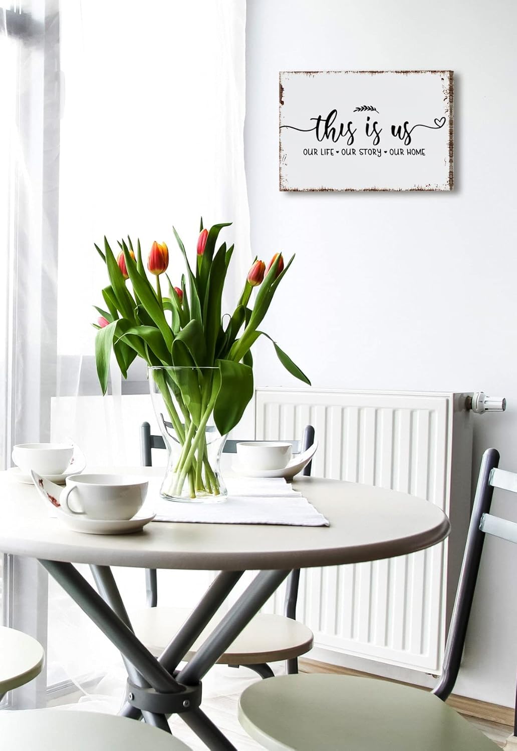 This Is Us Our Life Our Story Our Home Farmhouse – Arte de pared vintage para decoración de pared en lienzo con temática del hogar, baño,