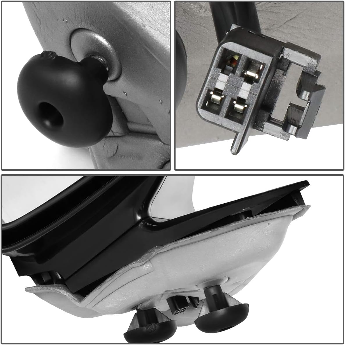 GM1320279 Espejo lateral izquierdo del conductor estilo fábrica – Ajuste de potencia – Compatible con Pontiac Grand Prix 2004-2008, pintura a juego