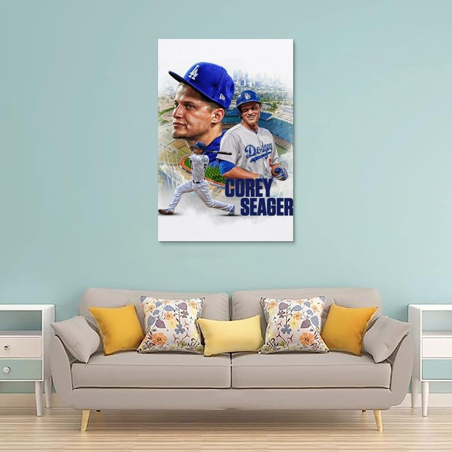 FitNxt Corey Seager – Póster de baloncesto decorativo para pared, pintura en lienzo, regalo, sala de estar, decoración de dormitorio, obras de arte
