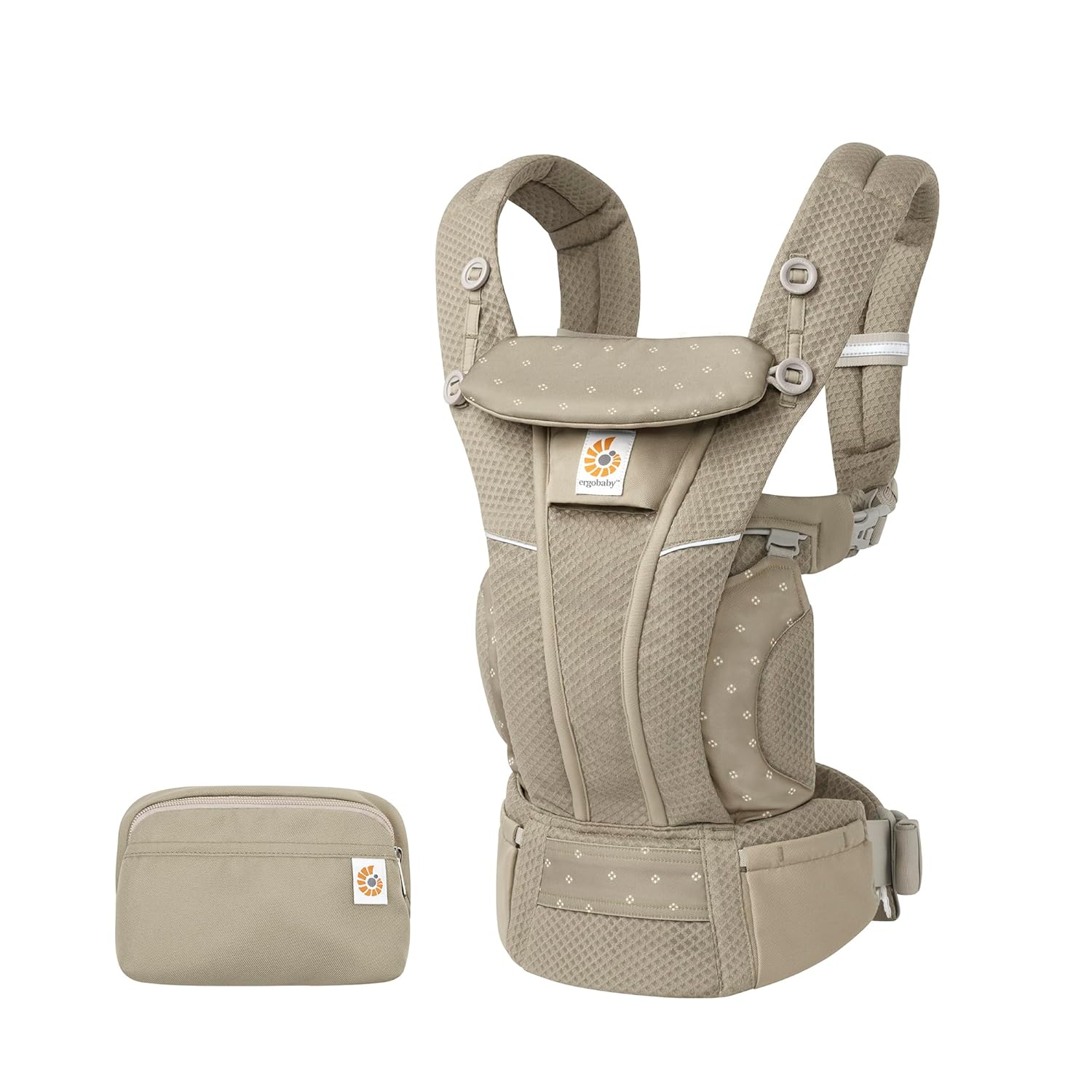Ergobaby Omni Breeze – Portabebés de malla transpirable para recién nacidos a niños pequeños con soporte lumbar mejorado y flujo de aire (7-45