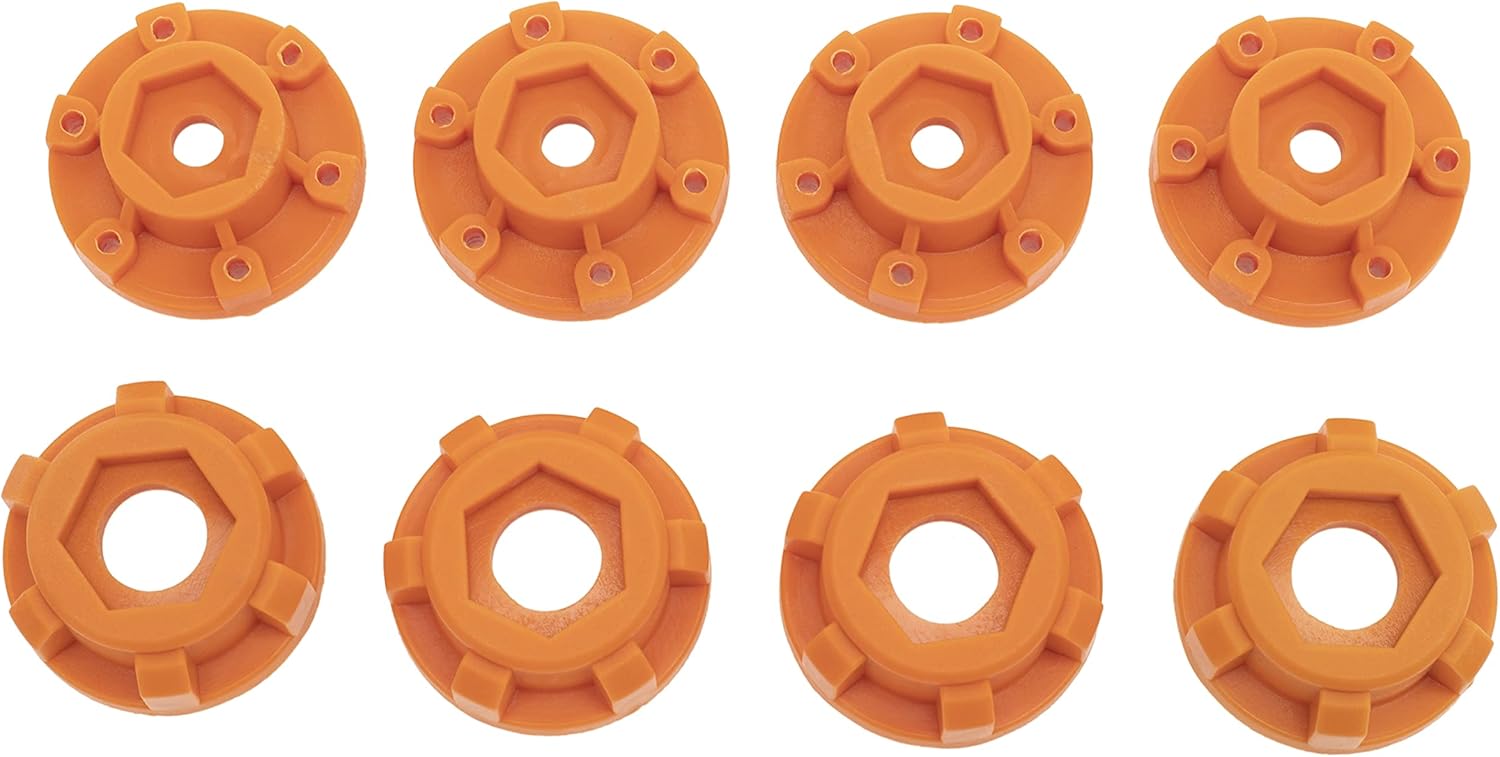 DKKY 110 Short Course Truck Tires Buggy Neumáticos de goma 0.472 in 0.551 in 0.669 in Acoplador para Slash Arrma Redcat (naranja)