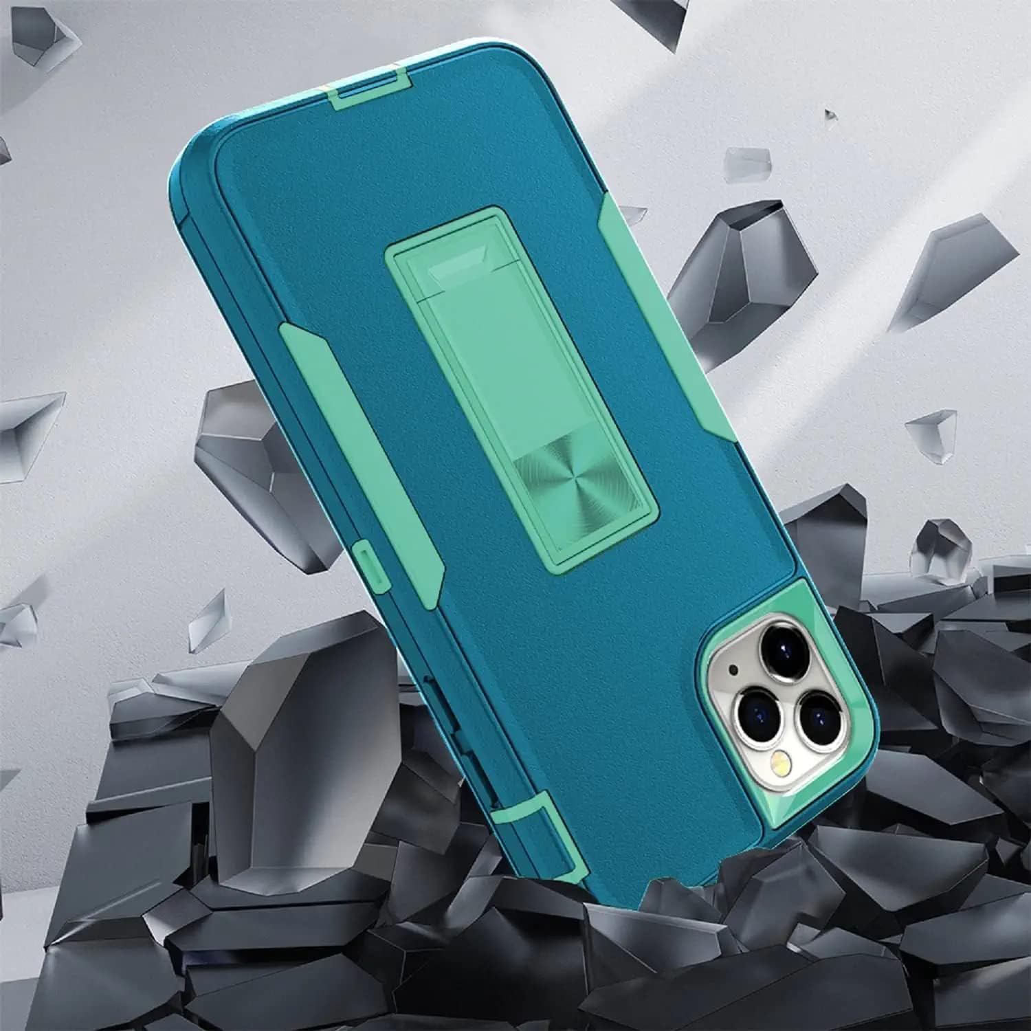wulibox Funda de diseño profesional para iPhone 11 Pro Max con soporte, protección contra caídas de grado militar, apta para soporte magnético de