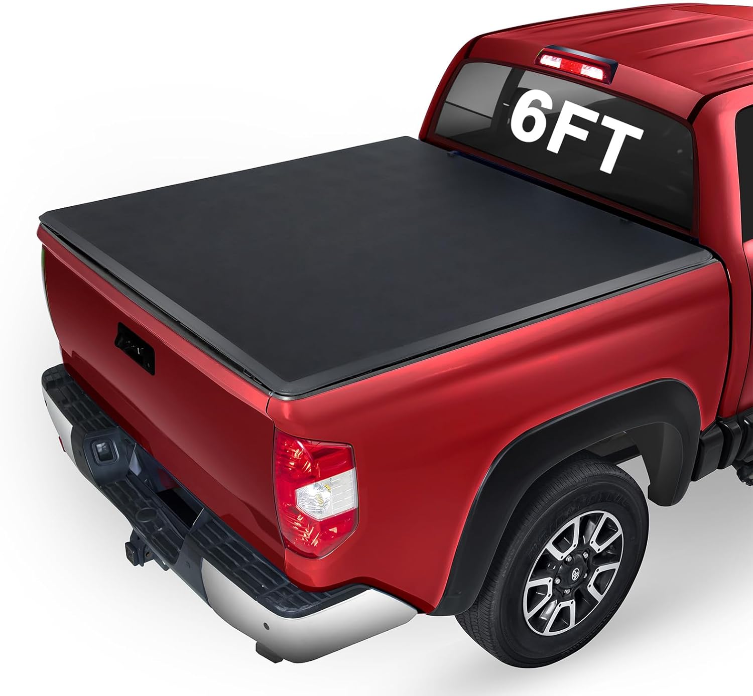 Cubierta Tonneau enrollable de 6 pies para Ford Ranger Pickup, funda suave para caja de camioneta compatible con Ford Ranger 2019-2023 de 6 pies