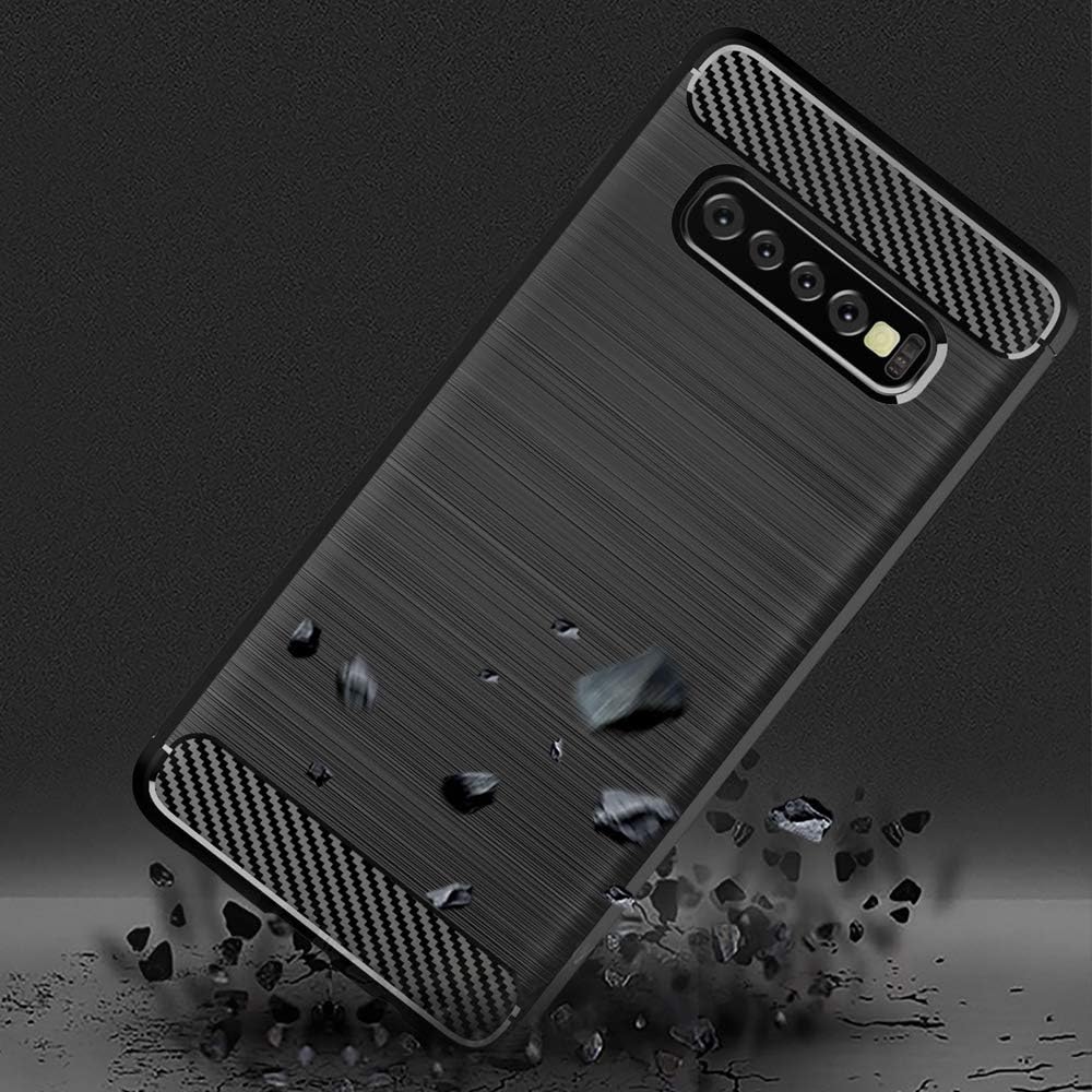 Asuwish Funda de teléfono para Samsung Galaxy S10 Plus con protector de pantalla de vidrio templado y accesorios para celda, delgada y suave,