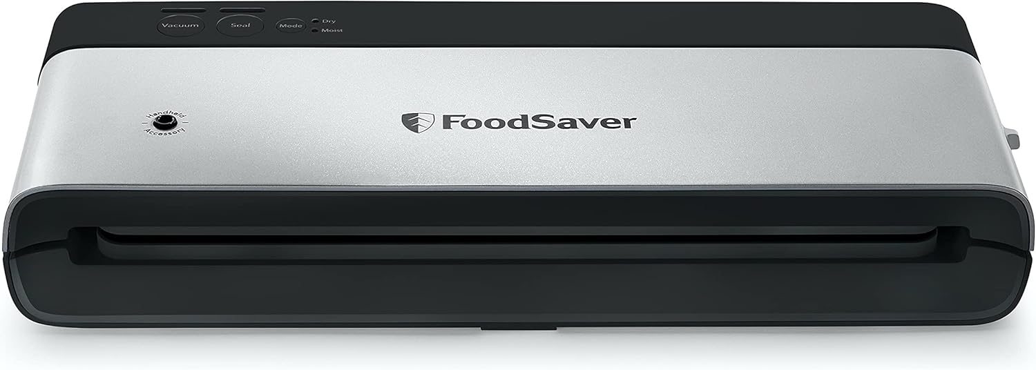 FoodSaver Paquete de máquinas y bolsas de sellado al vacío  Sellador al vacío compacto PowerVac + bolsas de ajuste personalizado