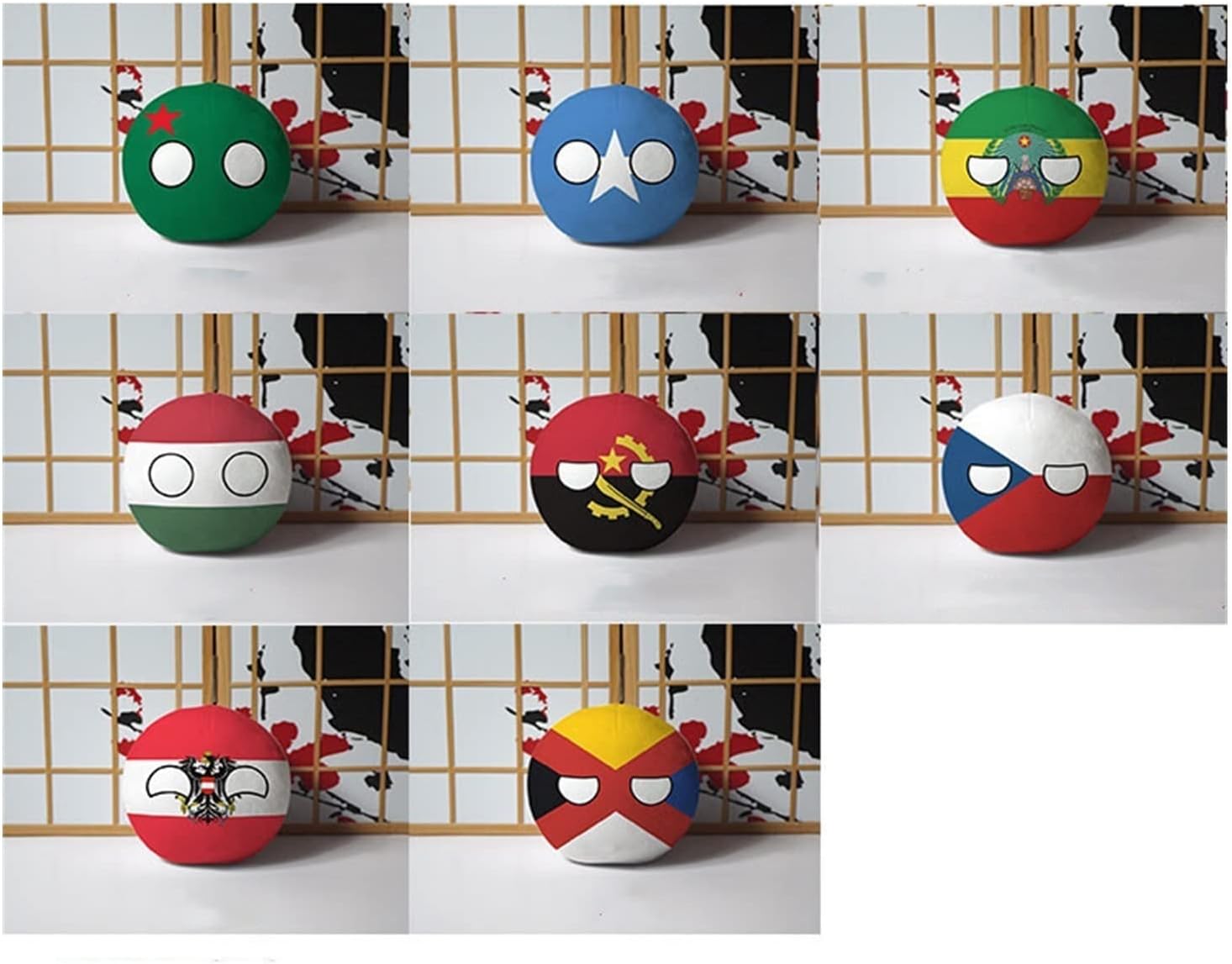 Polandball Countryballs Muñeco de peluche Ucrania España Hungría Portugal Rumania Grecia Austria México Polonia Bola colgante 7.9 in (Color Somalia,