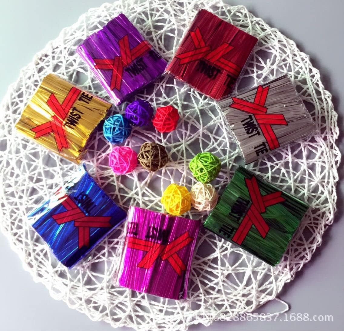 600 bridas metálicas de plástico de 4 pulgadas para bolsas de pan, bolsas de caramelos, violonchelo de fiesta, paletas de pastel (azul)