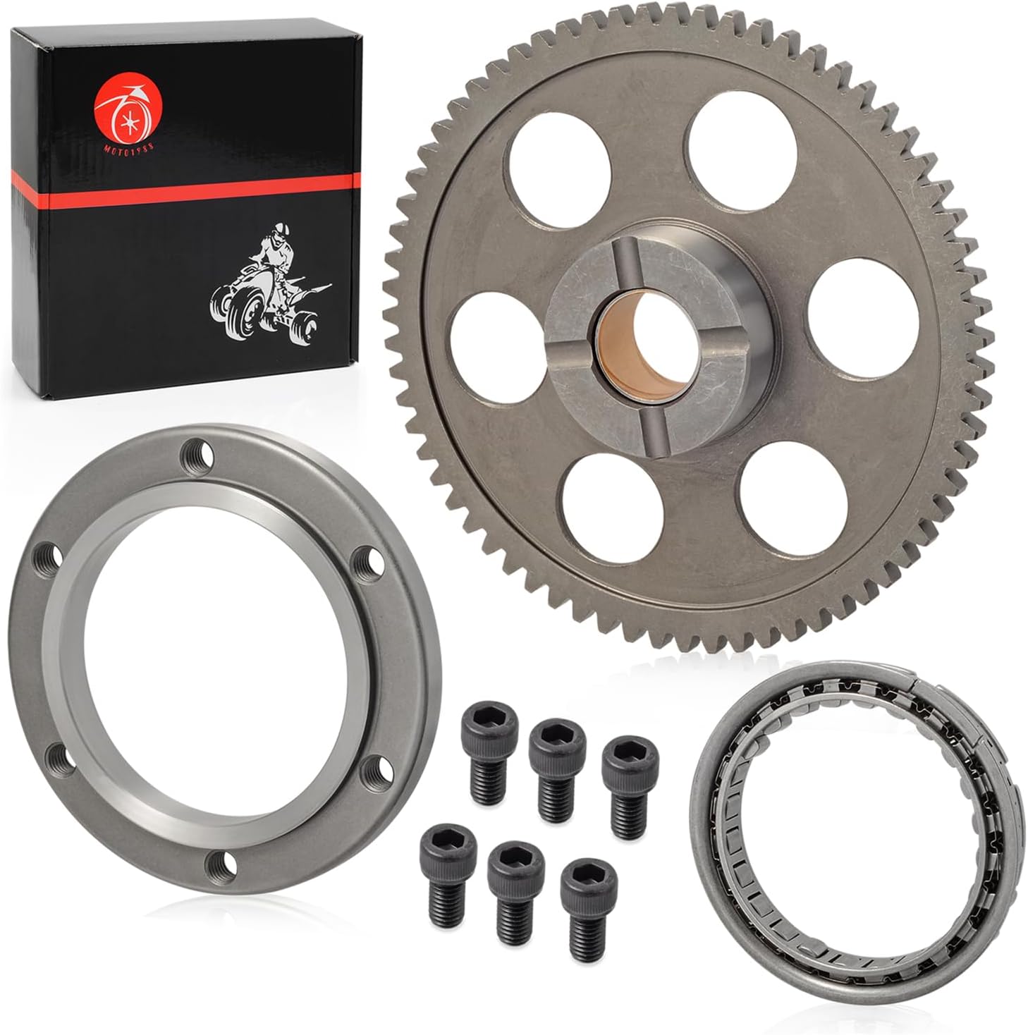 Kit de embrague de arranque Rodamiento de engranajes unidireccionales para Yamaha Grizzly 400 450 660 Kodiak 400 450 Rhino 450 660 Wolverine 450