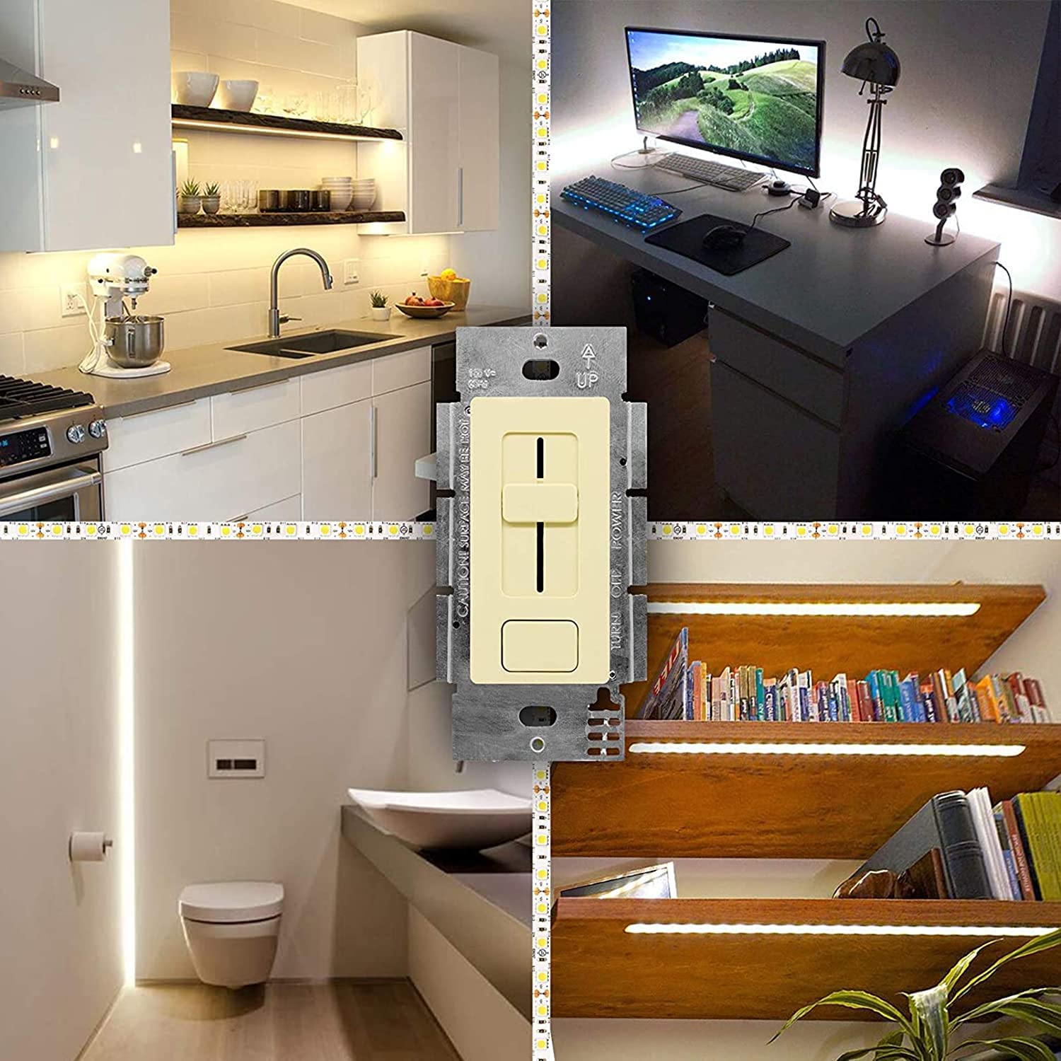 Diode LED -DI-12V-SE-40W – Combo de atenuadorcontrolador Switchex – 40 vatios – Voltaje de entrada de 120 VCA – Voltaje de salida de 12 VCC