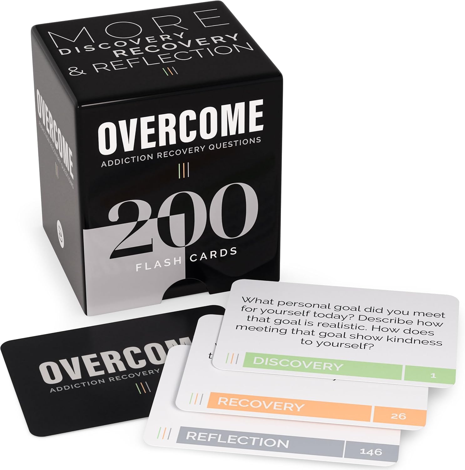Superar completo – Preguntas de recuperación de adicciones Juego de terapia grupal 200 Cartas – Conversaciones de asesoramiento Rompehielos para el