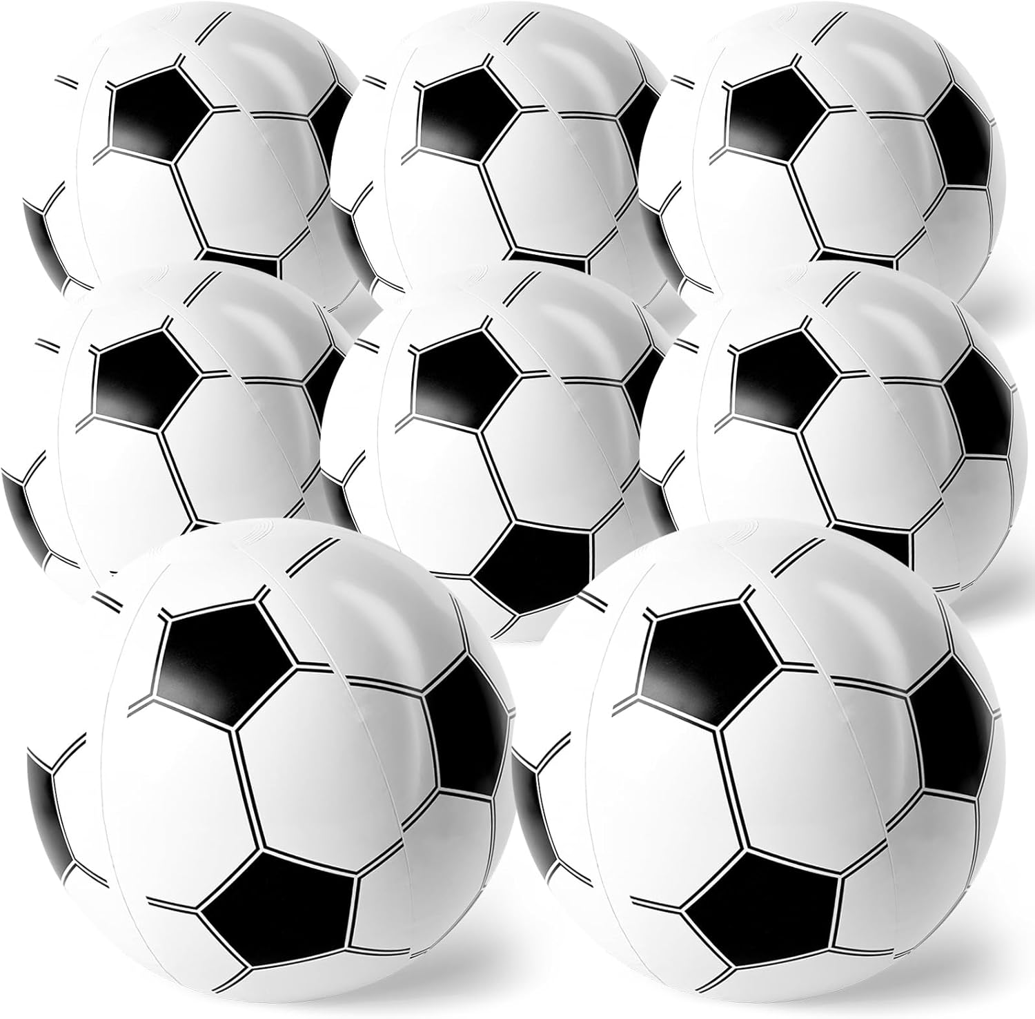 FUTUREPLUSX 8 pelotas de fútbol inflables, bolas inflables de 12 pulgadas para niños, pelotas de fútbol de playa para verano, piscina, juego de playa