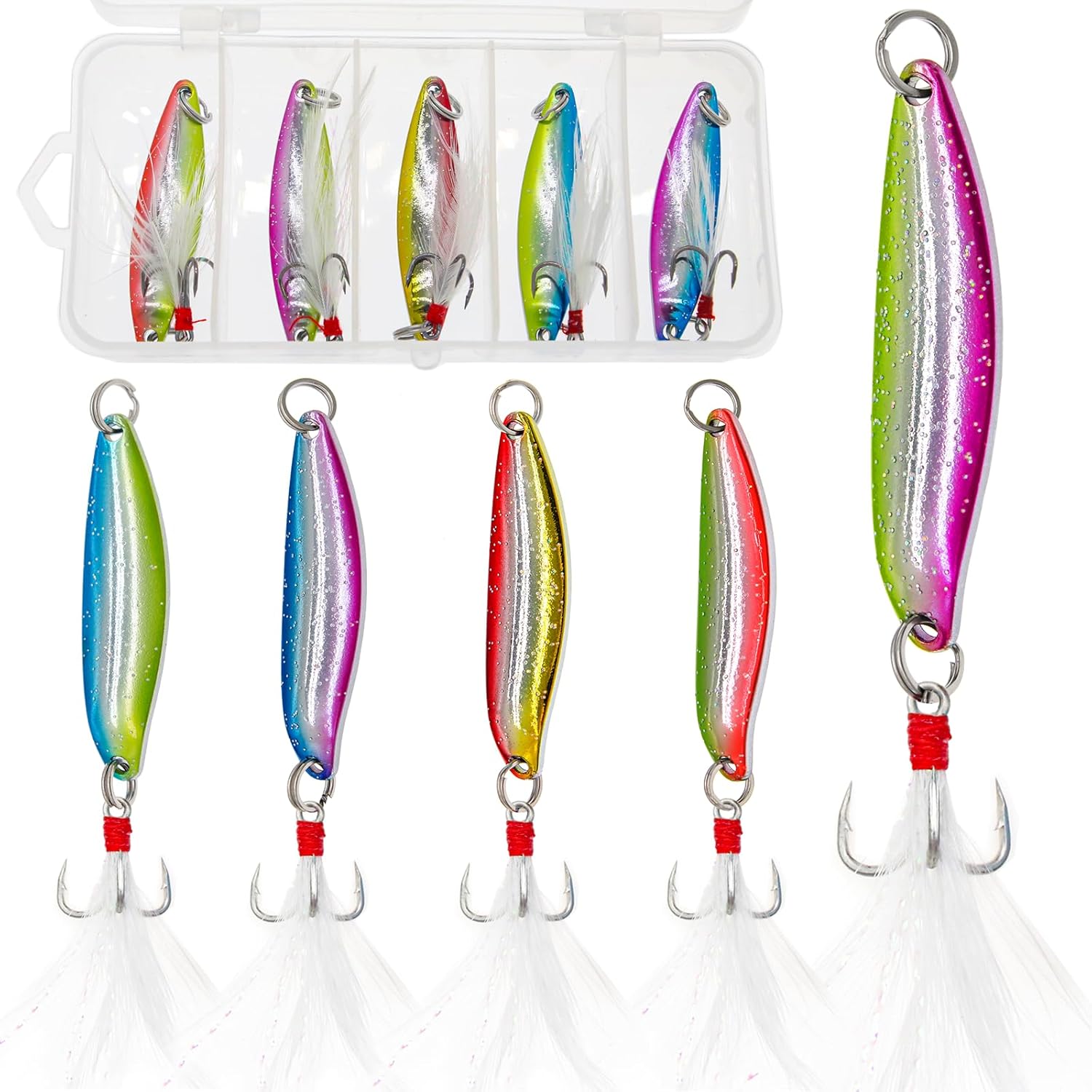 Señuelo de cucharas de pesca, señuelos de trucha, señuelos de lubina, señuelos giratorios, cucharas de pesca, señuelos de pesca duros, anzuelos