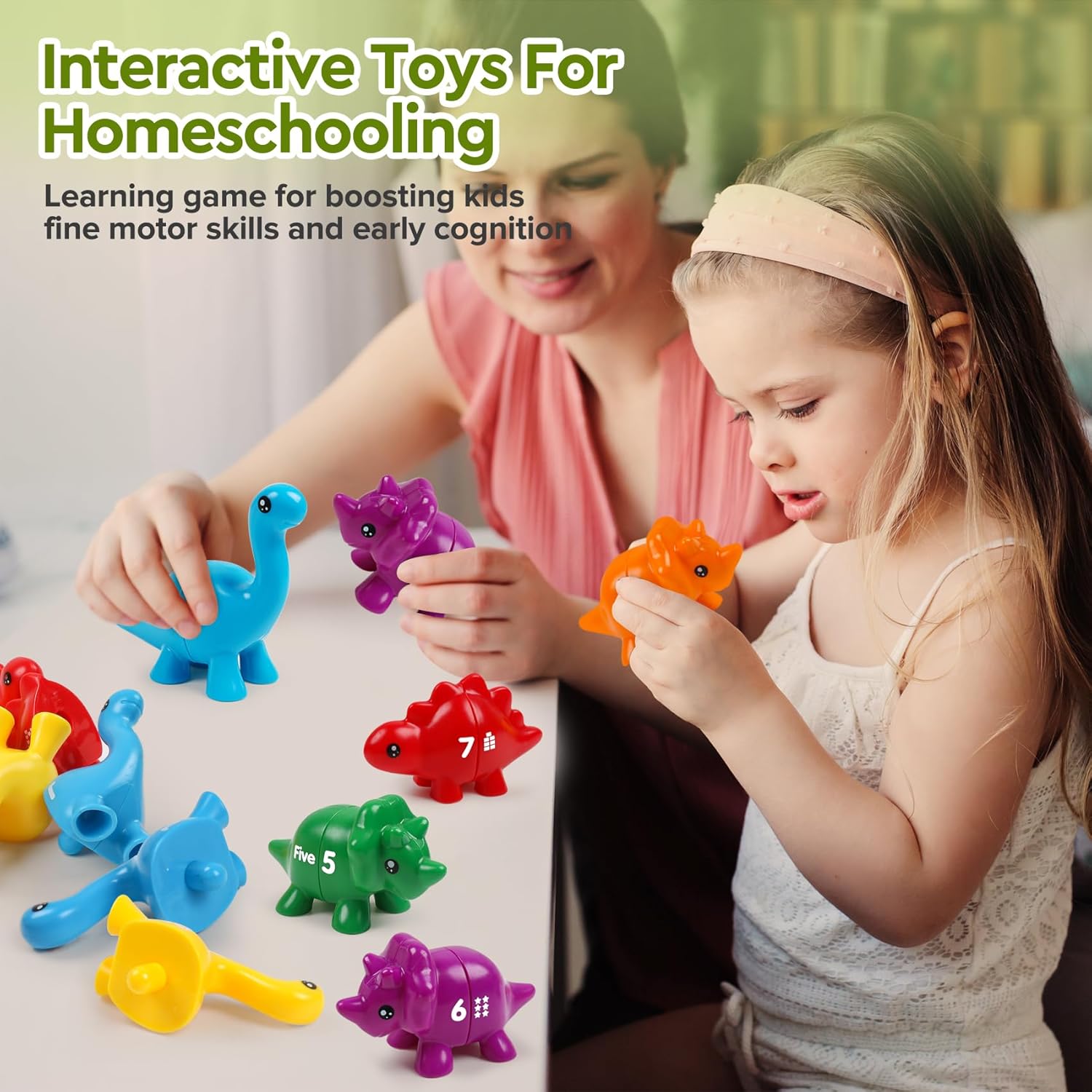 Montessori – Juguete sensorial de clasificación de números y a juego, juego de coincidencia de patrón de doble cara, reconocimiento del 1 al 10,