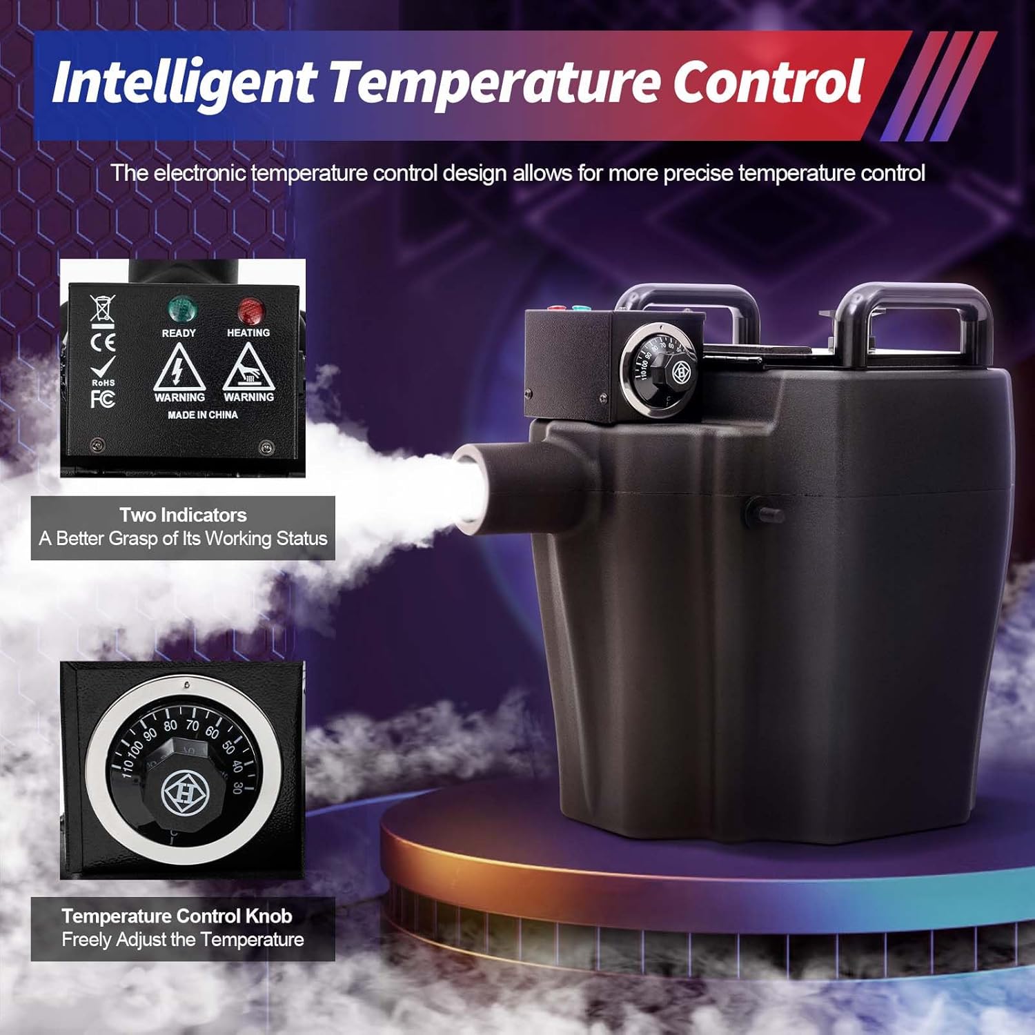 Máquina de niebla de humo bajo de 3500 W, máquina de niebla de hielo seco de 110 V, máquina de efectos atmosféricos de escenario DJ, máquina de