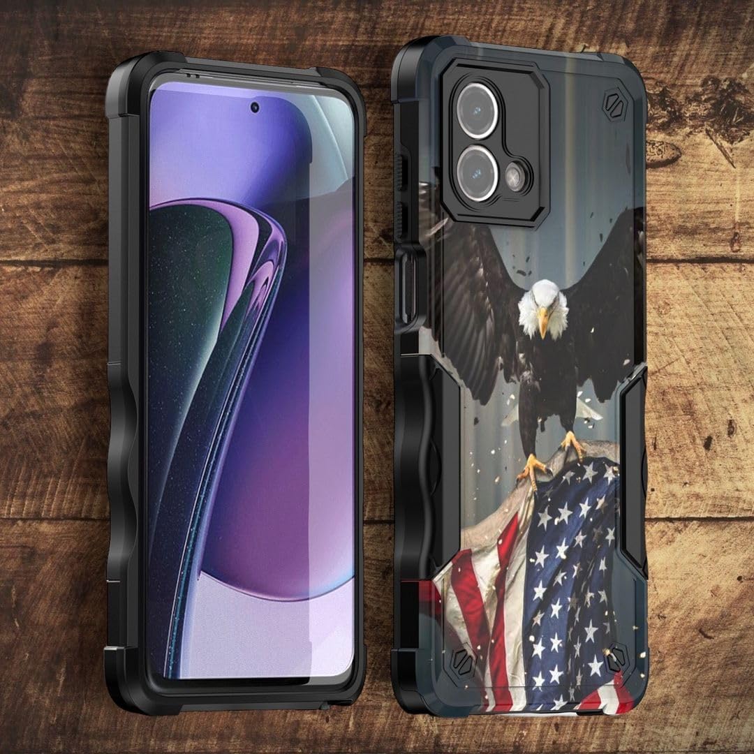 Funda compatible con Motorola Moto G Stylus 5G 2023 (solo 5G – 2023 lanzado), funda protectora híbrida a prueba de golpes, diseño de águila calva