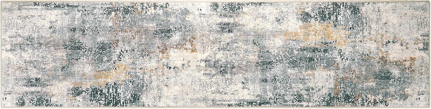 Alfombras lavables para pasillo de 2 x 8 pulgadas con parte trasera de goma, antideslizantes, modernas, abstractas, antideslizantes, suaves,