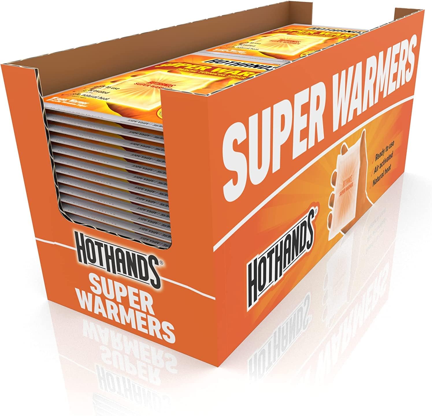 HotHands Supercalentadores para cuerpo y manos, calentadores activados por aire naturales sin olor de larga duración, hasta 18 horas de calor, 54