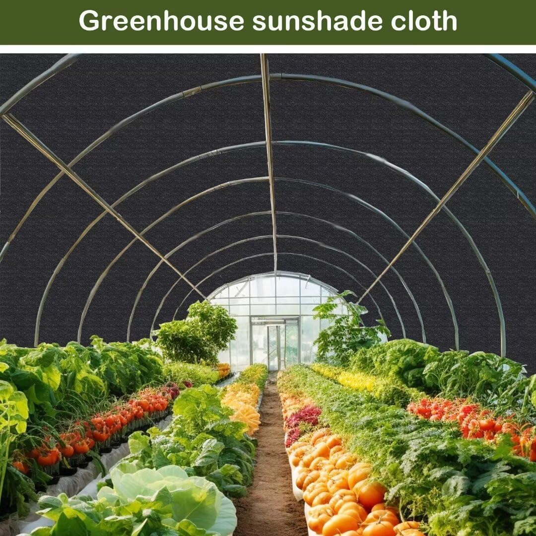Shade-Cloth-Cloth-70% para plantas de invernadero de jardín, 10 x 12 pies, lona de malla negra con ojales, toldo para pérgola al aire libre, patio,
