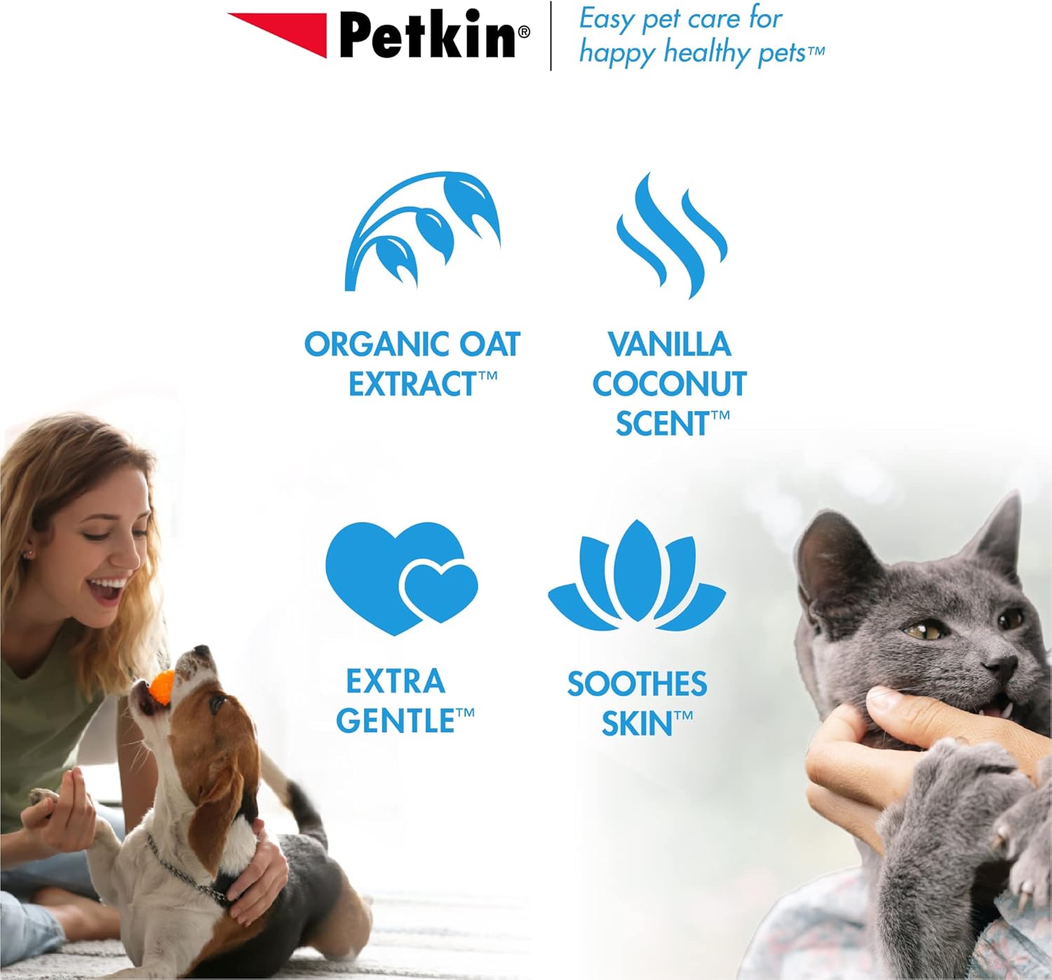 Petkin Pet Wipes for Dogs and Cats, 400 Wipes – Large Pet Wipes for Dogs and Cats – Cleans Ears, Face, Butt, Body and Eye Area – Convenient, Ideal