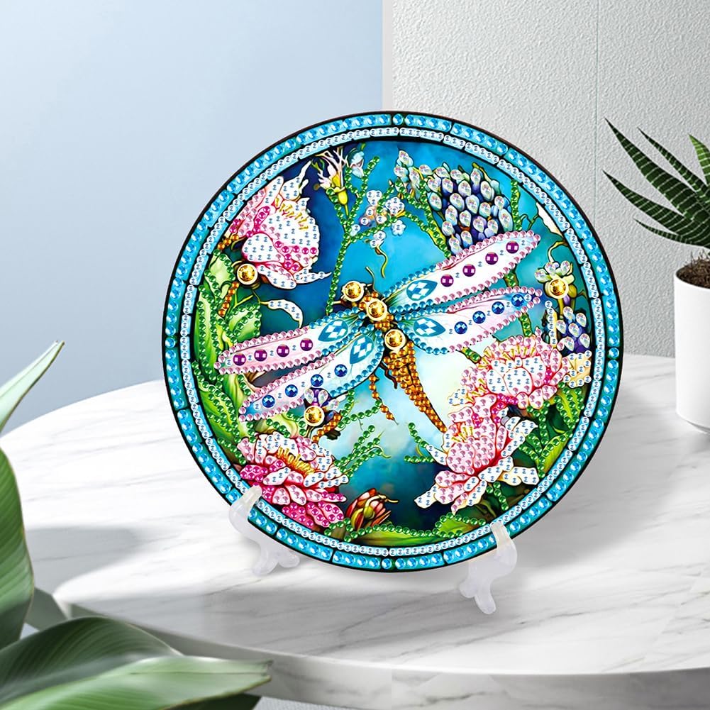Orgone Pintura de diamante de libélula 5D, adornos de escritorio, decoración de mesa de arte de diamantes por números, mosaico, manualidades, hogar,