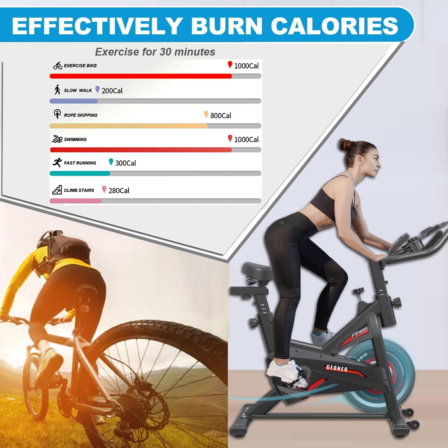 Bicicleta de ejerciciobicicleta estática de resistencia magnética para el hogar, bicicleta estática para interiores, bicicleta cardiovascular con