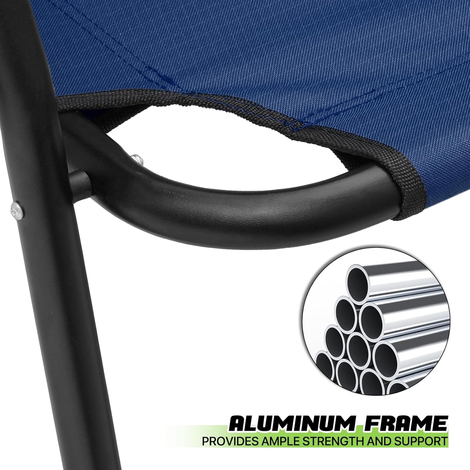 Magshion Silla de campamento de doble asiento de 39 pulgadas que soporta 330 libras para adultos, silla plegable de alta resistencia para 2