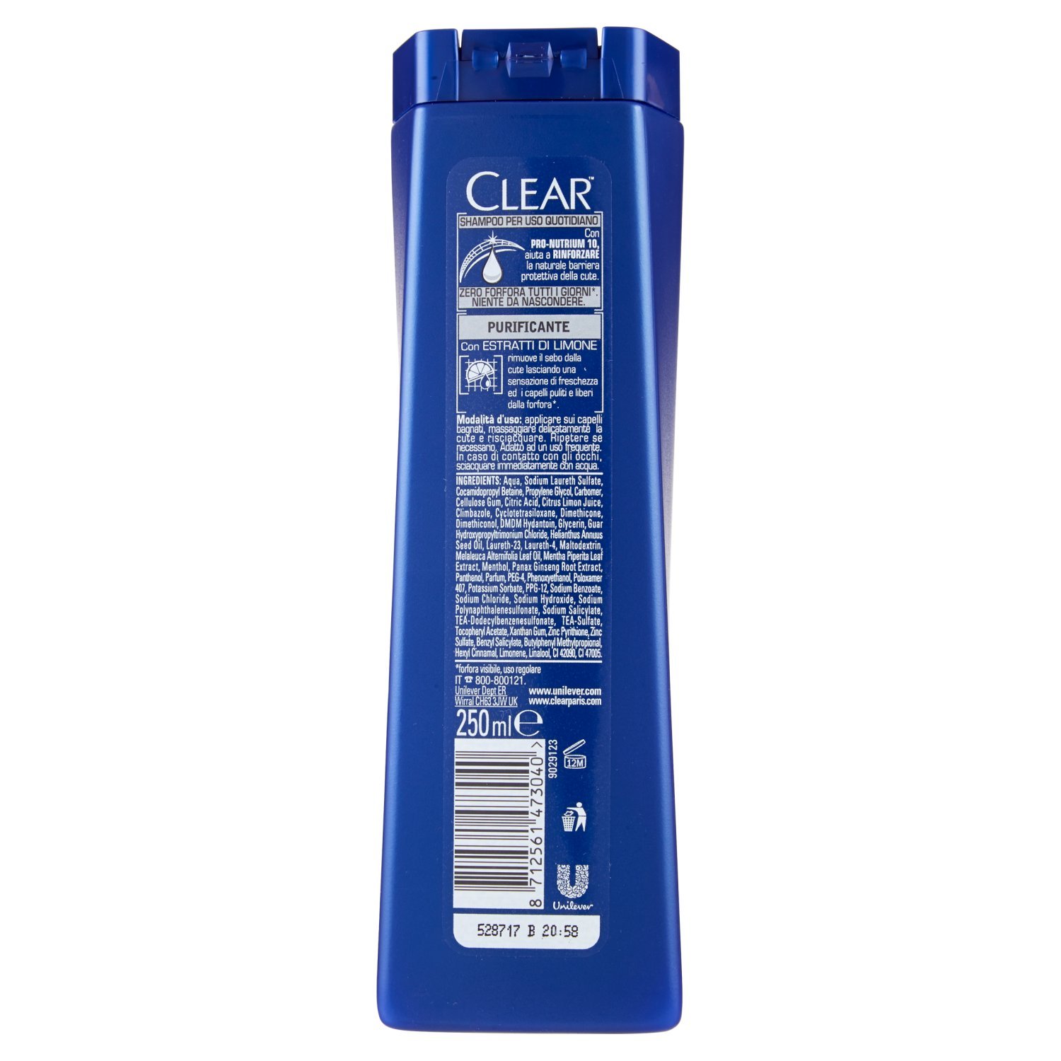 TransparenteChampú ANTIFORFORA Purificante 8.5fl oz por Clear