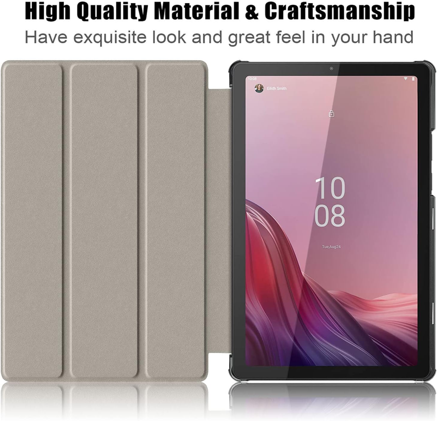 Funda para tablet Lenovo Nook de 9 pulgadas (2024), cubierta ligera y delgada para Lenovo Tab M9 9 Tablet TB310FU, gris