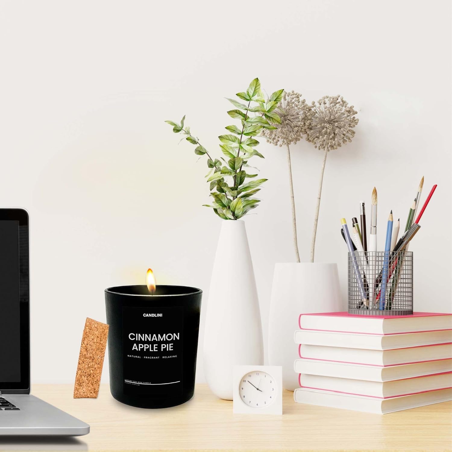 Vela para hombres  Vela de lujo de cera de soja impresionante aroma a canela  Velas únicas de regalo de cumpleaños para novio, papás, mejores