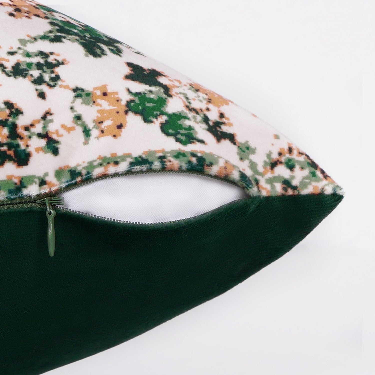 ASPMIZ Juego de 2 fundas de almohada bohemias de 18 x 18 pulgadas, almohadas decorativas de terciopelo con diseño étnico verde navideño para sofá,