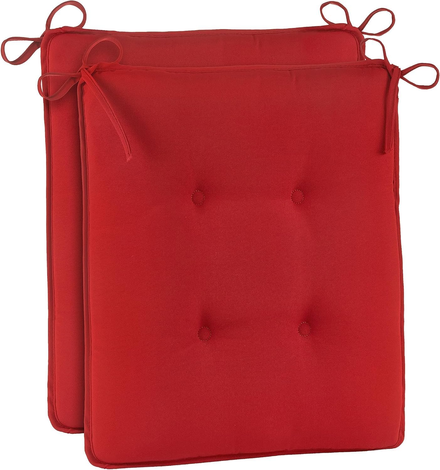 Klear Vu Juego de cojines para silla mecedora para porche, ensamblados en los Estados Unidos, elegantes almohadillas de asiento y respaldo con lazos