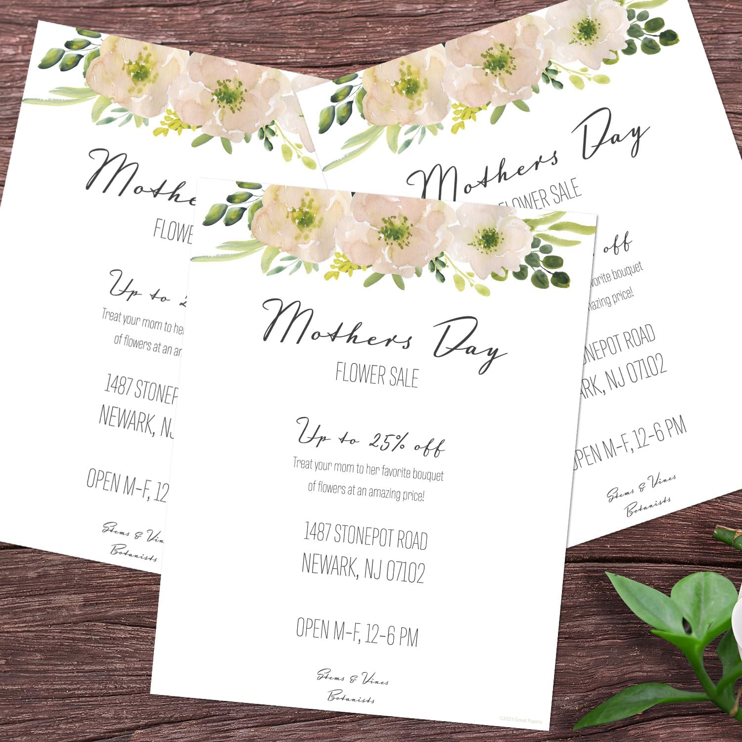Membrete floral rosa de acuarela blanca  50 hojas  8.5 x 11 pulgadas  8.5 x 11 pulgadas  8.5 x 11 pulgadas papel decorativo de flores para baby