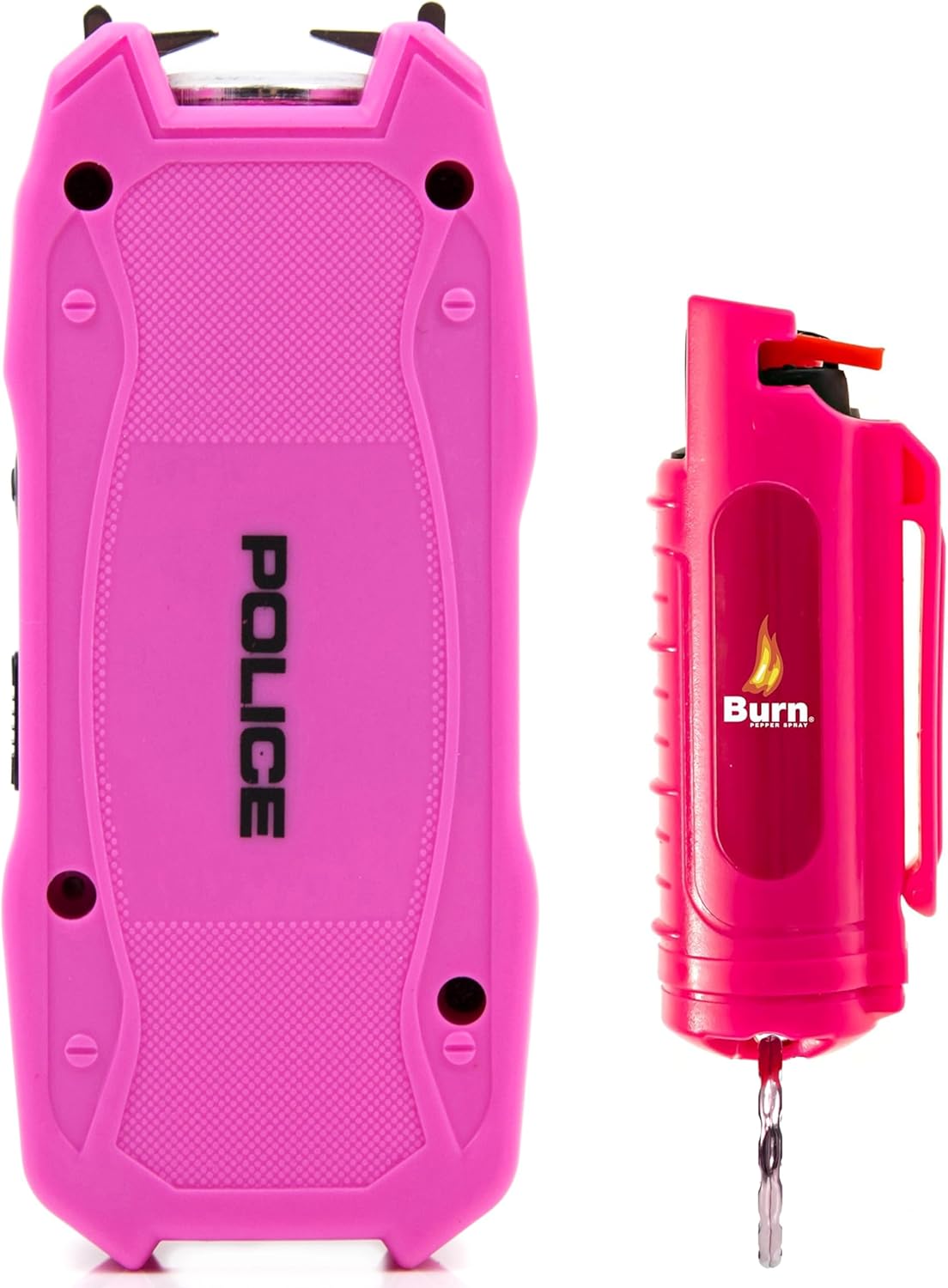 Police Stun Gun Burn Pepper Spray Combo Mujeres Hombres Autodefensa – 1901 Rosa