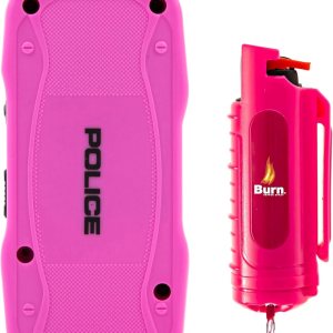 Police Stun Gun Burn Pepper Spray Combo Mujeres Hombres Autodefensa – 1901 Rosa Police Stun Gun Burn Pepper Spray Combo Mujeres Hombres Autodefensa – 1901 Rosa