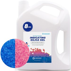 Wisesorb Cuentas de gel de sílice indicadoras de alta calidad de 8 libras (azul a rosa), deshumidificador desecante reutilizable Wisesorb Cuentas de gel de sílice indicadoras de alta calidad de 8 libras (azul a rosa), deshumidificador desecante reutilizable