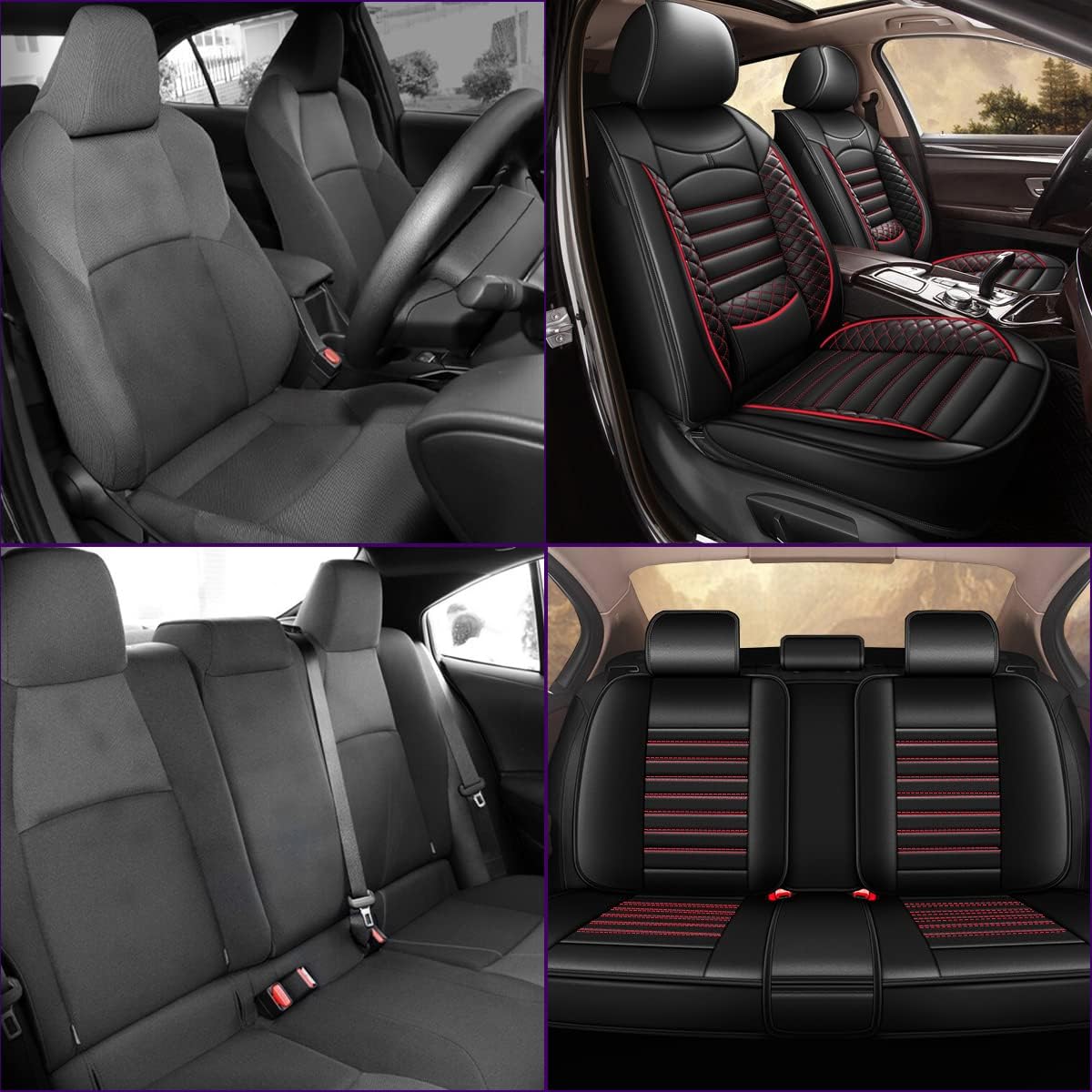 Fundas de asiento para Chevrolet Trailblazer 2021-2024, juego completo de 5 asientos, impermeables, de piel sintética, protector de cojín compatible