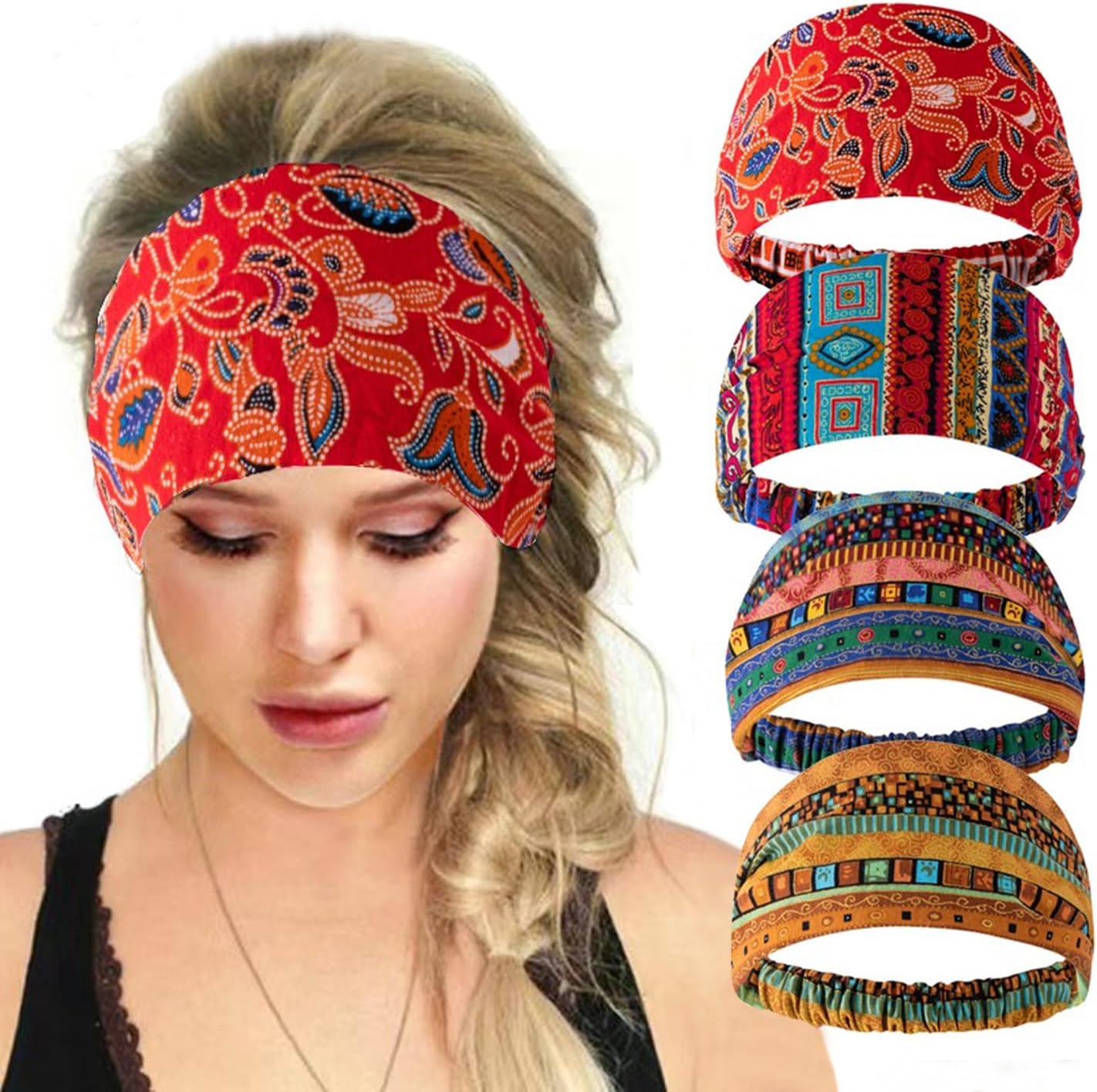 Diademas anchas para mujeres y niñas, banda elástica antideslizante para mujer, bandas de cabeza modernas, diadema elegante para la cabeza, diademas