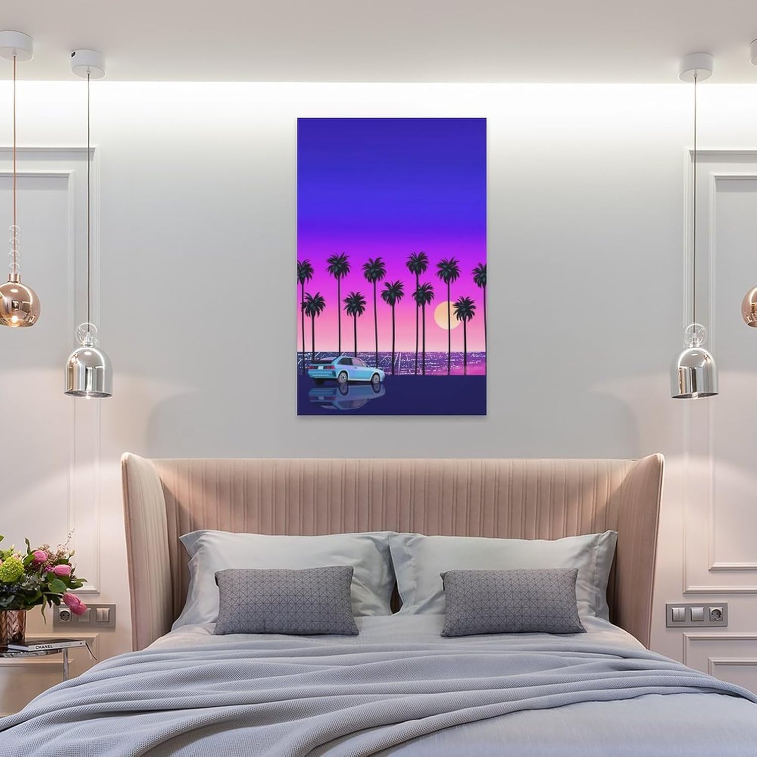 Pintura de paisaje retro moderna estilo pop Nagai Hiroshi Home Bar decoración de pared (2) pósteres e impresiones de pintura en lienzo para